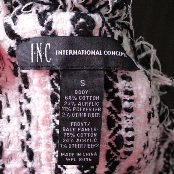 Inc International Concepts | Fringed Textured Open Front Cardigan Jacket Small - Picture 6 of 7